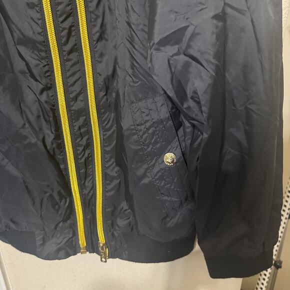 Mens Brooklyn Basement NYC Bomber Jacket Coat Size 3XL gold zippers military - Picture 4 of 9